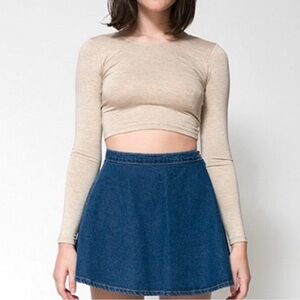 American Apparel Denim Skater/Circle Mini Skirt, Size M (fits XS)